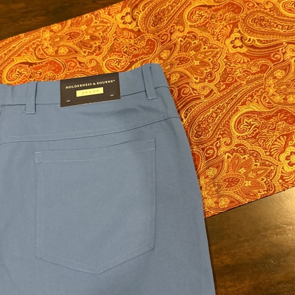Holderness & Bourne Men's Size 34x34 The Parker Pant Maidstone Blue MSRP $165 - Picture 3 of 7